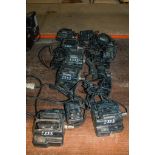 12 - Mica batteries and 7 - chargers CW