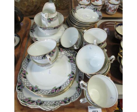 Tray of Paragon English china part teaset to include; teacups, various plates, milk jug, sucrier etc.  (B.P. 21% + VAT) 