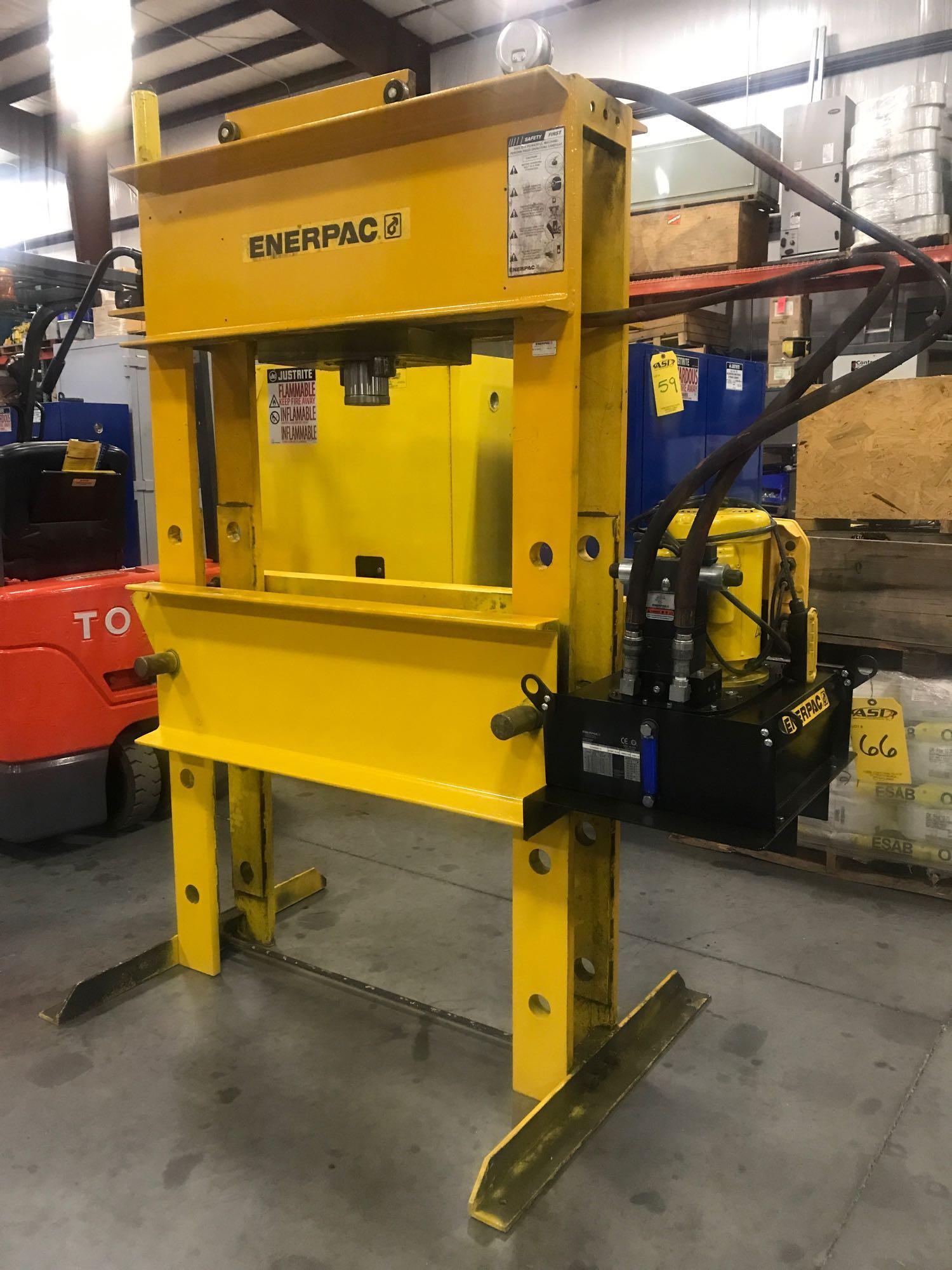 ENERPAC 100 TON HYDRAULIC PRESS MODEL IPH100D132, RUNS