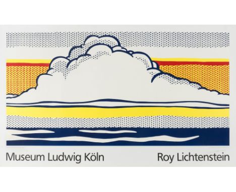 Roy Lichtenstein (1923-1997) after.Seascape. Museum Ludwig KölnOffset lithograph printed in colours, 1989, signed in black in