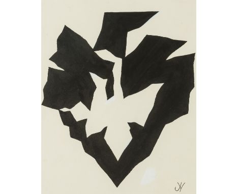 Jack Youngerman (1926-2020)Abstract Drawing (Maquette for Announcement, Galerie Lawrence Drawing Show)Brush and black ink wit