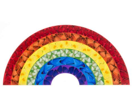 δ Damien Hirst (b.1965) Butterfly Rainbow (H7-2)Laminated giclée in colours on aluminium composite panel, 2020, with the arti