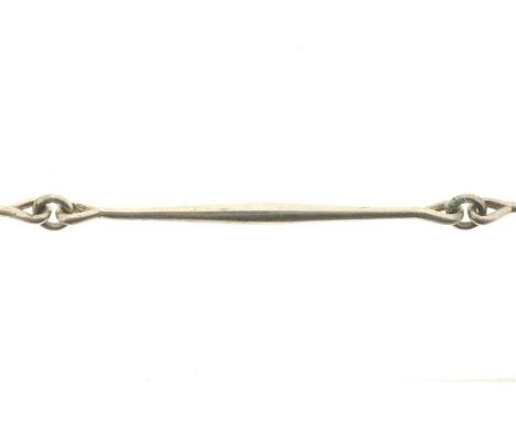Zilveren designcollier, model: no. 175, ontwerp: Astrid Fog voor Georg Jensen, gehalte 925/000, lengte 88 cm., bruto gewicht 