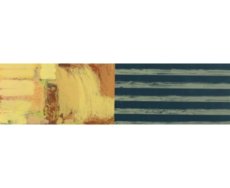 Bert Loerakker (1948-)Zonder Titel, gesigneerd en gedateerd '98 rechtsonder, print/zeefdruk, genummerd 3/15,  27 x 91 cm. 