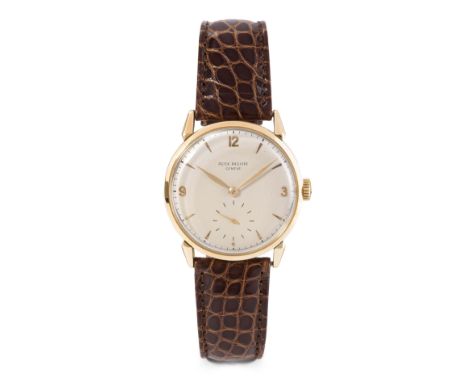 Zeitlose Vintage Armbanduhr mit kleiner Sekunde.Ref. 1578. 750 Gelbgold Gehäuse Nr. 678517, 35 mm. Handaufzugwerk Nr, 721.375