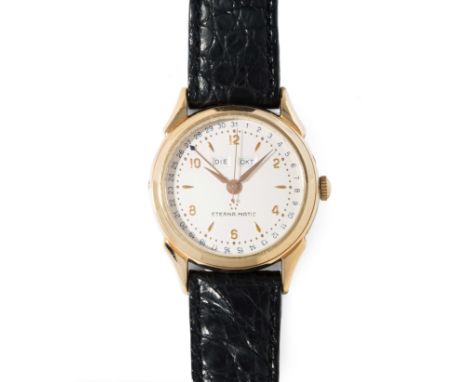 Ref. 8403.69, 750 Gelbgold Gehäuse Nr. 617.8403.69S, 34 mm. Automatikwerk, Cal. ETA 2892A2, Datum-, Wochentag- und Monat-Anze