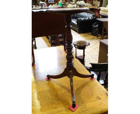 Georgian oak circular topped occasional table on pedestal tripod base