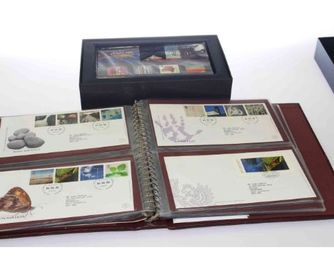 Millennium Collection twenty four presentation packs and first day cover in album and Millennium box