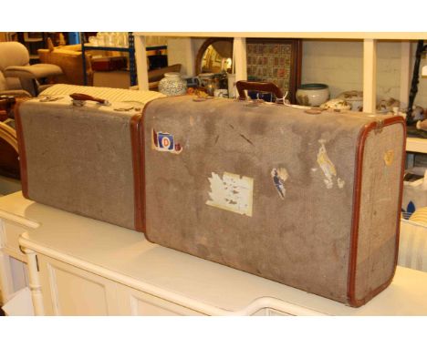 Two vintage suitcases