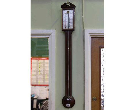 Comitti of London period style mahogany stick barometer