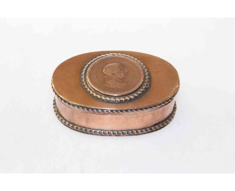 Georgian copper snuff box