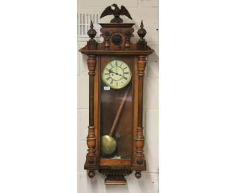 A 19th century Vienna wall clock H 122cm