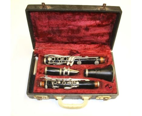 A cased Corton clarinet
