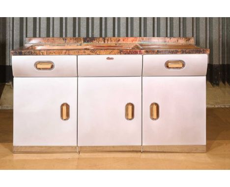 An 'English Rose' kitchen unit,mid-20th century and later, designed by Constant Speed Airscrews of Warwick,161cm wide57cm dee