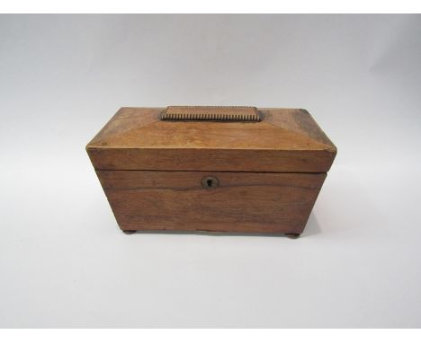 A 19th Century tea caddy, light damage 