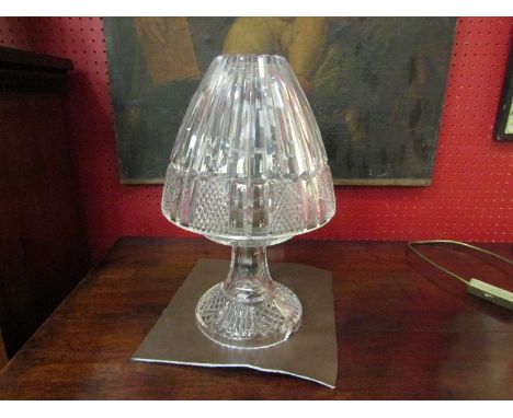 An early 20th Century crystal glass table lamp for re-wiring 