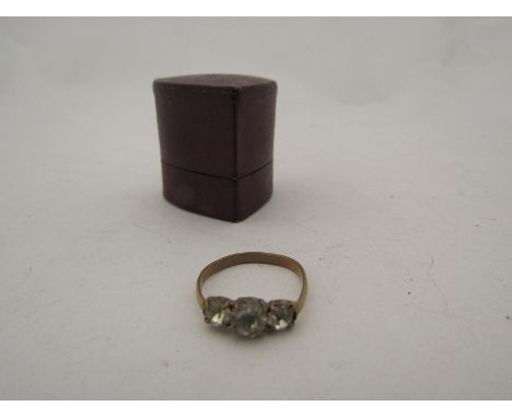 A paste set ring in a heart shaped box 