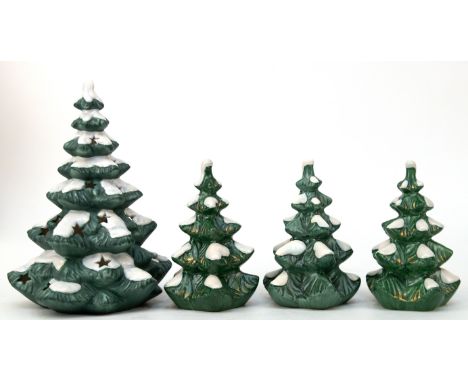 4 Goebel-Figuren "Tannenbaum", H. 3x 11 cm und 17 cm