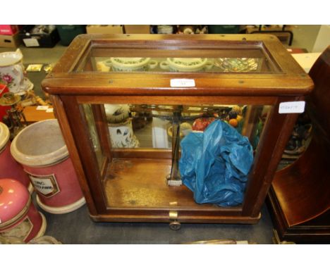 C19th Mahogany &amp; Glass Encased Scales (London)