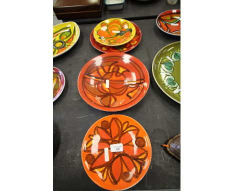 4 Poole Pottery Delphis Pattern Plates