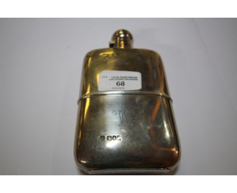 Edward VII silver hip flask