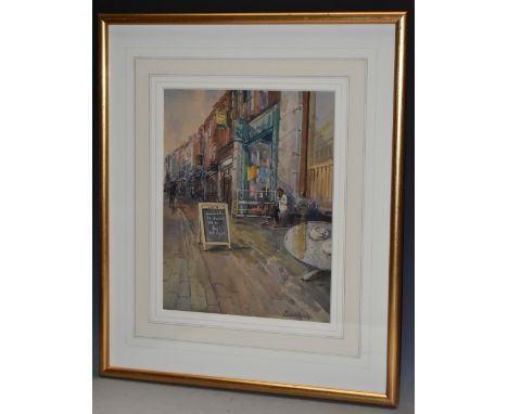 Michael Crawley (contemporary)Saddler Gate, Derbysigned, watercolour, 32cm x 25cm