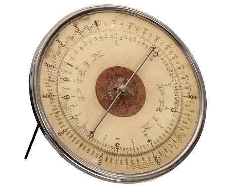 Calculateur Eclair, um 1920Große französische Rechenscheibe von Suresnes, 35 cm Durchmesser, mit seltenem Aufstellbügel. - Se