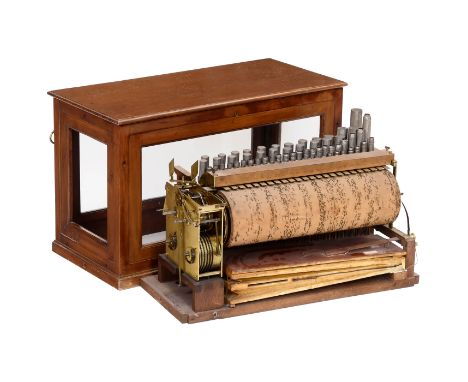 Flötenspielwerk von Davrainville, um 1820 Jean-Honore Davrainville, Quai Pelletier 10, Paris. Messingwerk, doppelter Federwer