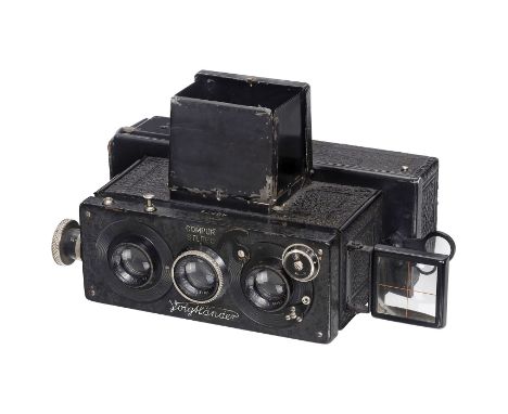 Voigtländer Stereoflektoskop 45 x 107, zweites Modell, 1923Voigtländer &amp; Sohn, Braunschweig. Nr. 48573. Stereokamera für 