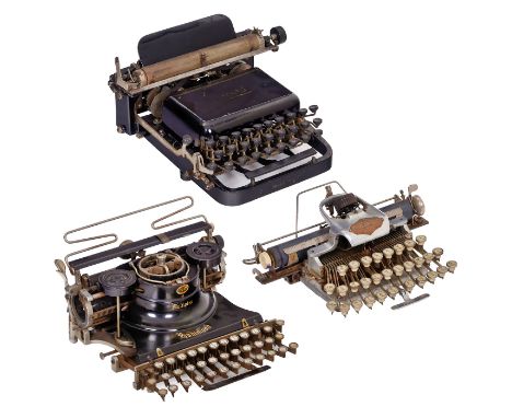 3 mechanische Schreibmaschinen1) "Herald Mod. 7", 1908, französische Modellbezeichnung der grazilen amerikanischen Typenhebel