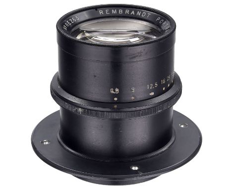 Rembrandt Portrait Lens 6,8/30 cm, um 1950 Burke &amp; James, Chicago. Nr. RE263, Vorder- und Hintergruppe aus verkitteten Li