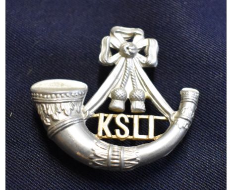 The King's Shropshire Light Infantry) Cap Badge (Bi-metal), three lug fitting. K&amp;K: 671