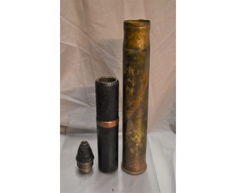 Russian WWII APHE 45 mm anti-tank gun model 1937 Round in relic condition with fuze and good case. (factory designation 53-K,