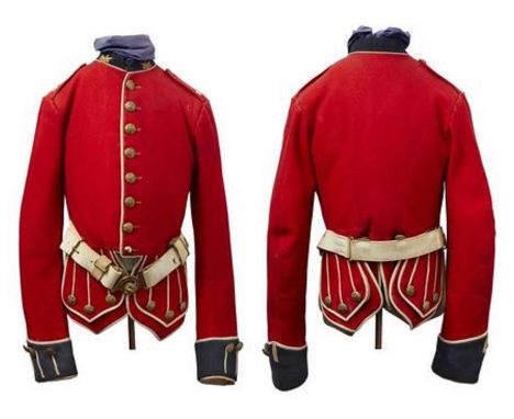 The Royal Scots (Lothian Regiment) Highland Doublet&nbsp;C.1898. Small. Scarlet cloth with dark blue near black facings. Embr