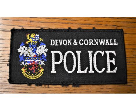 Devon &amp; Cornwall Police Cloth Pullover Patch Large Lettering.