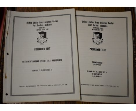 U.S Army Aviation Centre Books - Fort Rucker, Alabama (2) Programmed Text Books - includes Transponder (AN/APX-72) dated Sept
