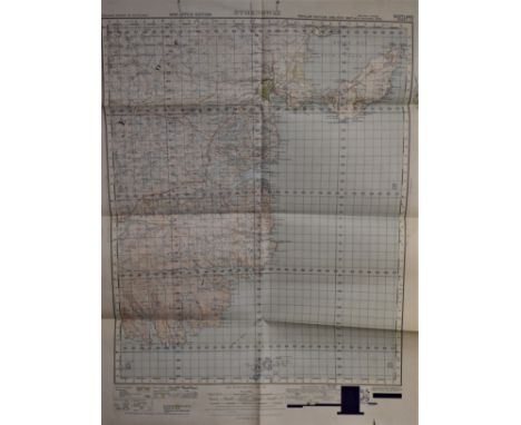 Scotland 'Stornoway' War Office Edition, ordnance survey map, sheet 14 - published 1950. Folded