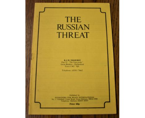 The Russian Threat published Pensioners for Peace International 3rd edition 1983 by R. J. M. Tolhurst.