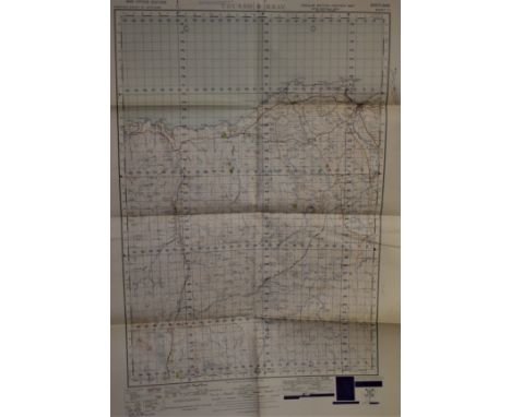 Scotland 'Thirso Reay' War Office Edition, ordnance survey map sheet 11, published in 1950 folded