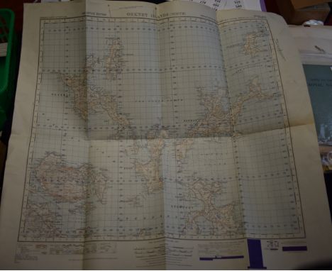 Scotland War Office Edition Map - Ordnance Survey - sheet 5 - (Orkney Islands (North) Published 1948 - folded, very good cond