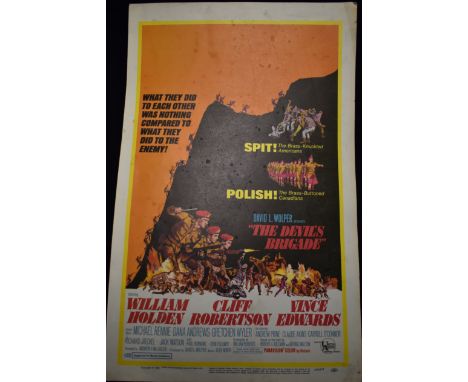 Film Poster - The Devils Brigade - vintage poster - United Artist 12" x 24"