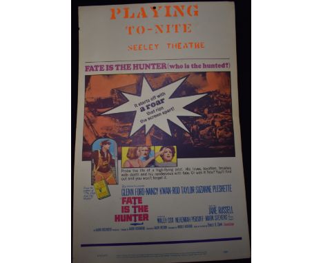 Film Poster - Fate is the Hunter, 20th century Fox - vintage 1964 - 12" x 24"