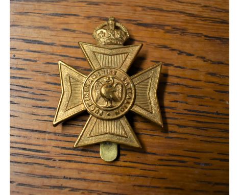 Oxford and Buckinghamshire Light Infantry (Buckinghamshire Battalion) WWI Territorial Cap Badge (Brass), slider. K&amp;K: 173