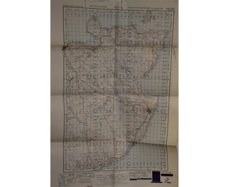 Scotland 'Wick' sheet 12, War Office Edition - ordnance survey map, published 1950. Folded in mint condition