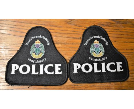Dumfries and Galloway Constabulary Cloth Pullover Patch Badges (2) EIIR Crown 