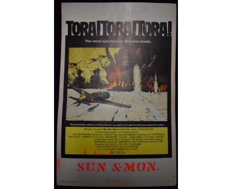 Tora Tora Tora - Vintage Twentieth Century Fox Film Poster, a spectacular film of the incredible attack on Pearl Harbour 12" 