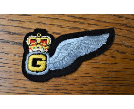 Army Air Corps EIIR Air Gunner Brevet Cloth Patch 