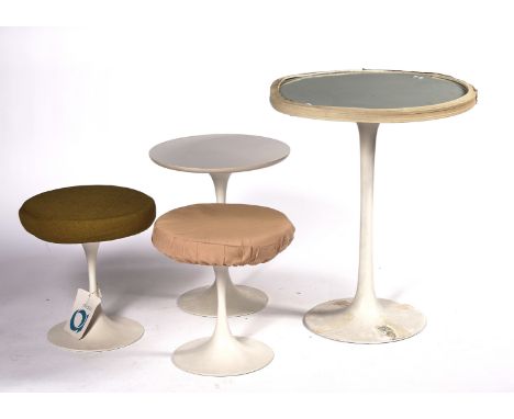 ARKANA; A SUIT OF FURNITURE (5)To comprise, circular breakfast table, 60cm diameter; 77cm high, a similar smaller occasional 