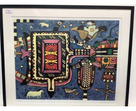 •Alan Davie C.B.E., H.R.S.A. (Scottish, 1920-2014), Insignia for the Little White Horse, limited edition lithograph, signed i