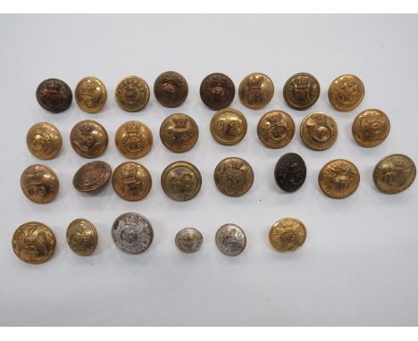 Good Selection of Victorian Buttons consisting Vic crown gilt 85th... Vic crown gilt 86th... Gilt 87th... Vic crown gilt 88th